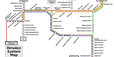 Hiroşima haritası tren